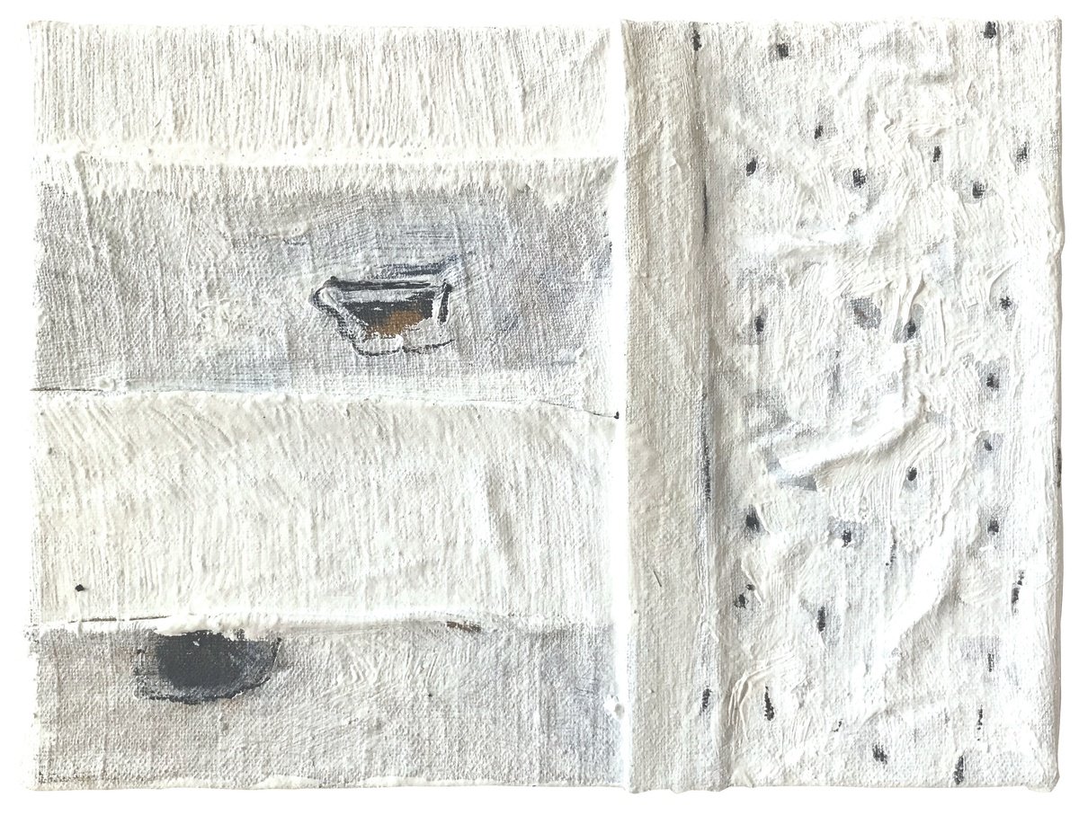 Abstract Painting By Michael Thummrich, 10 X 7", O. T.-Werkserie Weii?-Ii, Original Artwork