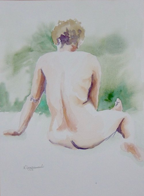 Nude with her back turned by Krystyna Szczepanowski