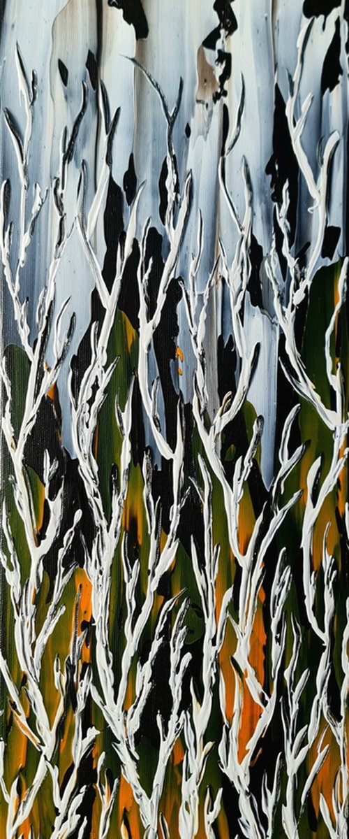 Birches In Storm 3 by Daniel Urbaník