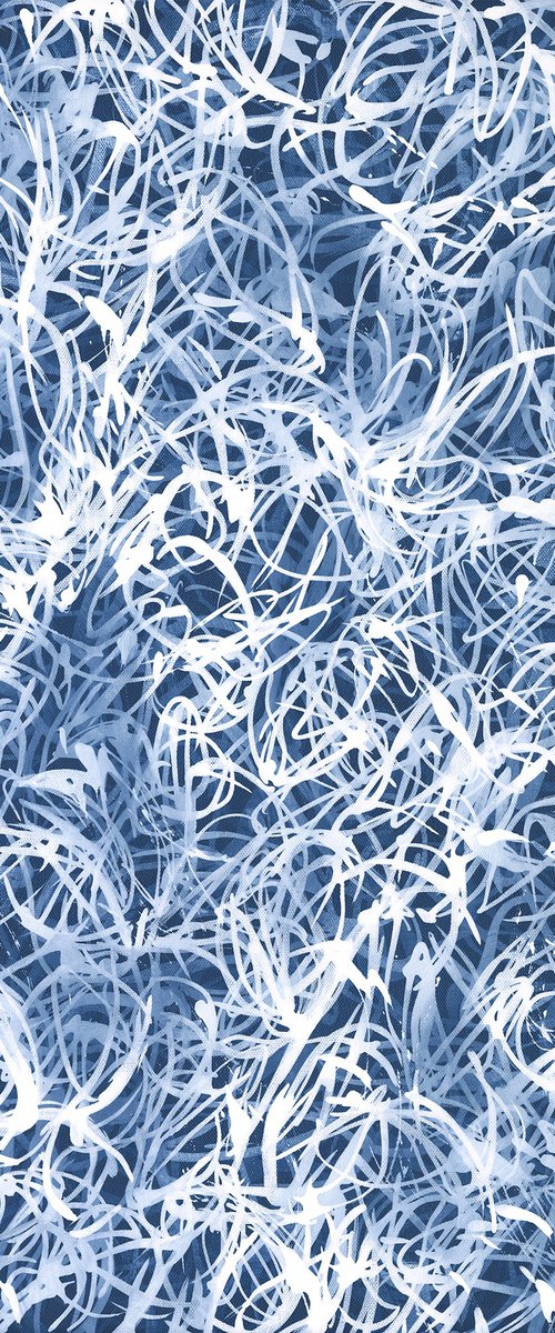 "Blue Chiffon No.4" Abstract Organic by Sara Richardson Artist