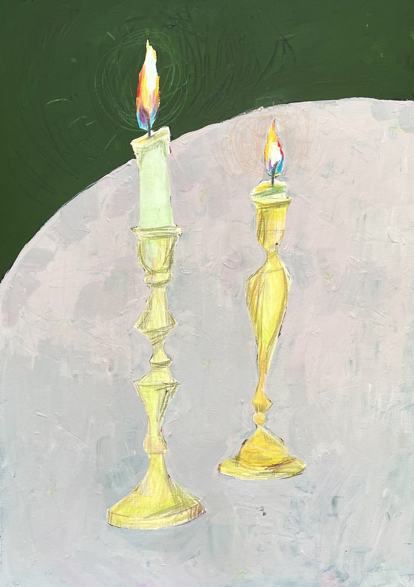 Still life with candles by Anastasia Mazur-Skrobova
