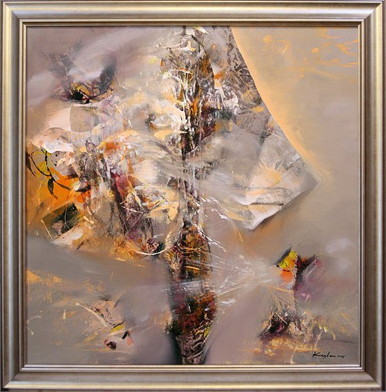 LARGE FRAMED STILL LIFE LIKE COSMIC ENERGY EXPLOSIONS ABOUT ETERNITY TIME AND PERENNITY BY MASTER OVIDIU KLOSKA
