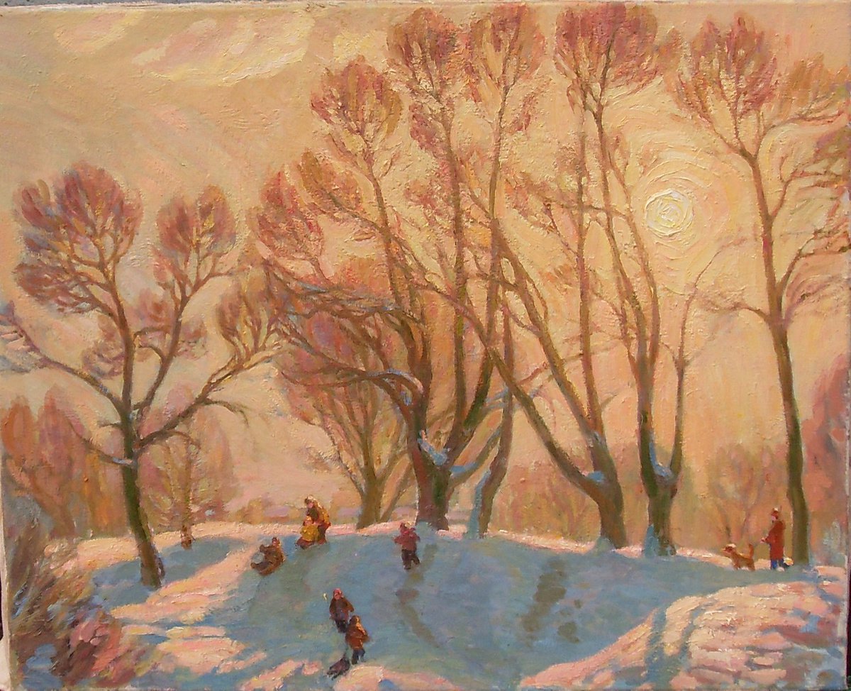 Winter hill by Yulia Pleshkova