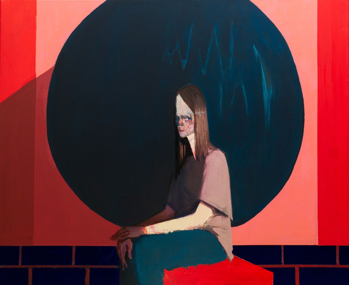 Impressionistic Portrait Oil Painting By Bohdan Katolyk, 43 X 35, Blue Gate, Original Artwork