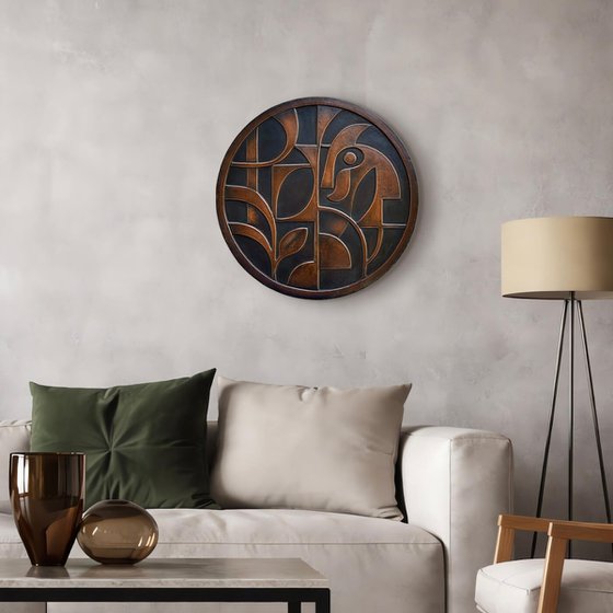 "Echo of Deco" Copper Wall Relief