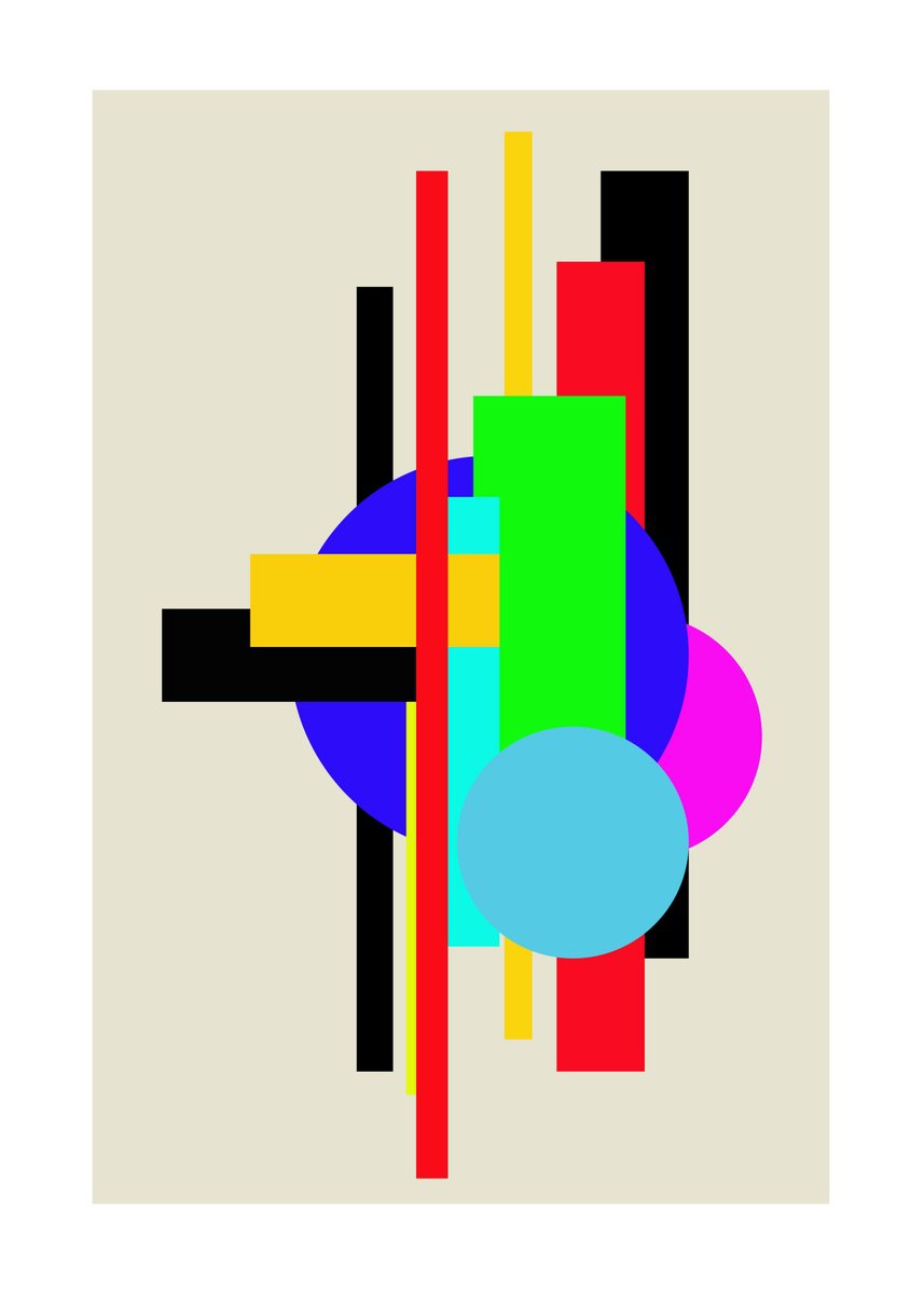 Abstract Giclee Print By Alessandro Butera, 24 X 33, Play Of Colors, Original Artwork