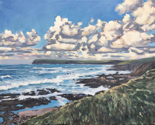 Pentire Point from the coastal path by Louise Gillard