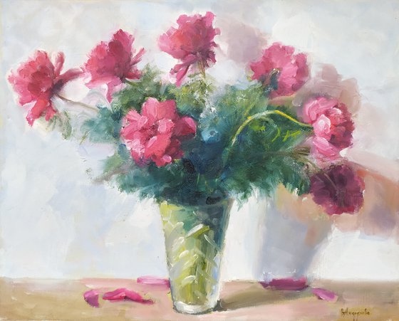 Peonies in a vase