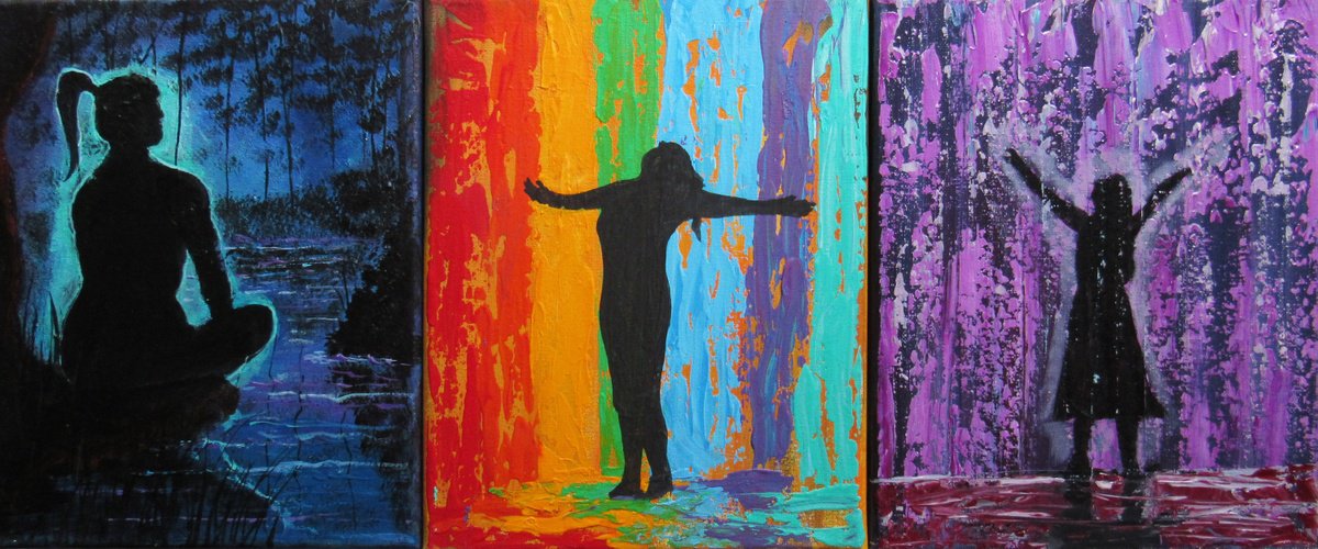 Impressionistic Portrait Acrylic Painting By William F. Adams, 24 X 10", Inspirational Art #77, Original Artwork