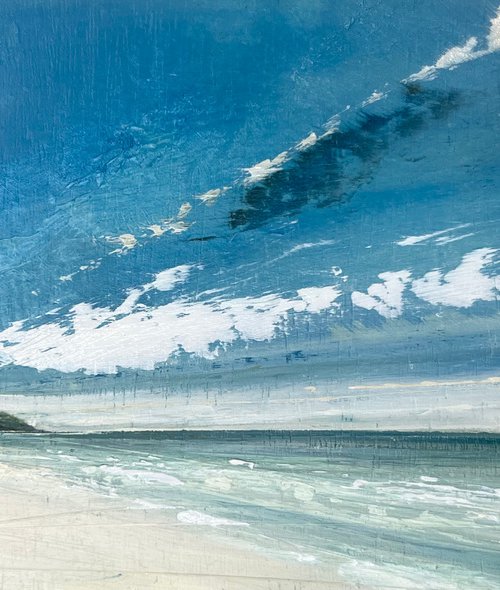 Watergate Bay small seascape by Jane Skingley