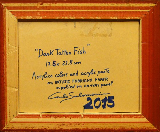 DARK TATTOO FISH -(framed).