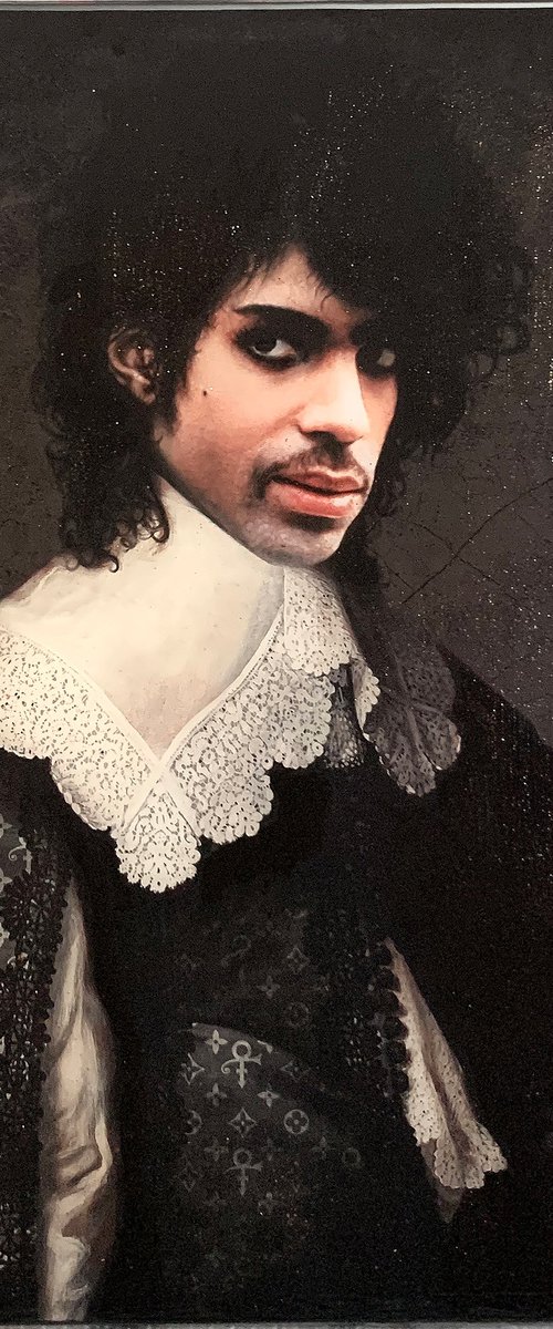 Prince versus Henrick Hooft (original Michiel van Mierevelt 1640) by Karin Vermeer