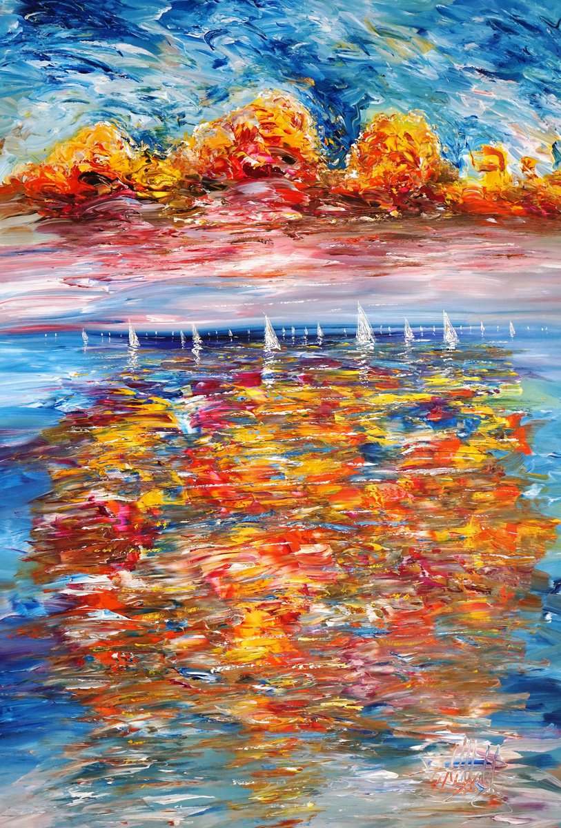Seascape Sailing Impressions D 23 By Peter Nottrott, 41 X 61, Artwork For Sale On Artfinder