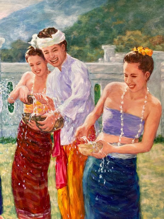 Songkran Water Festival, Southeast Asian New Year, Songkran New Year Day, Thailand Festival