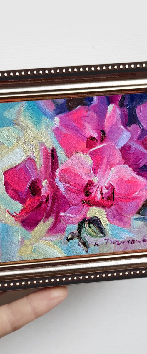 Orchid painting by Nataly Derevyanko