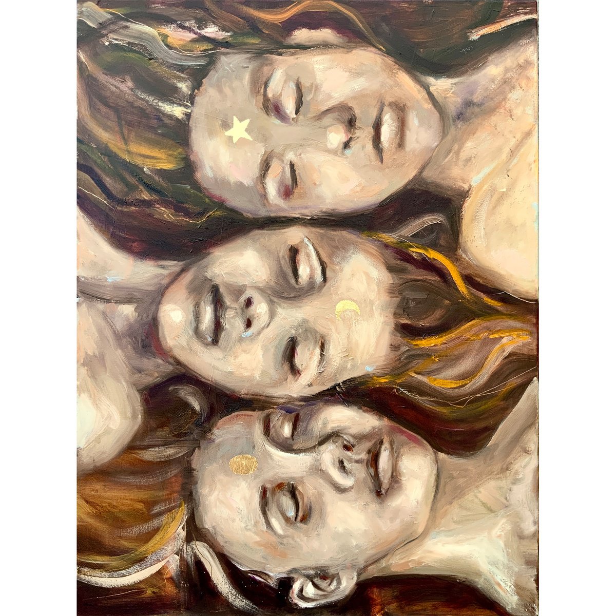 Expressive Oil Painting , The Sisters