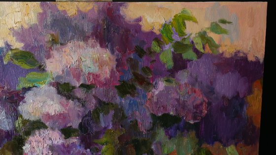 Abstract painting - Lilacs painting #1