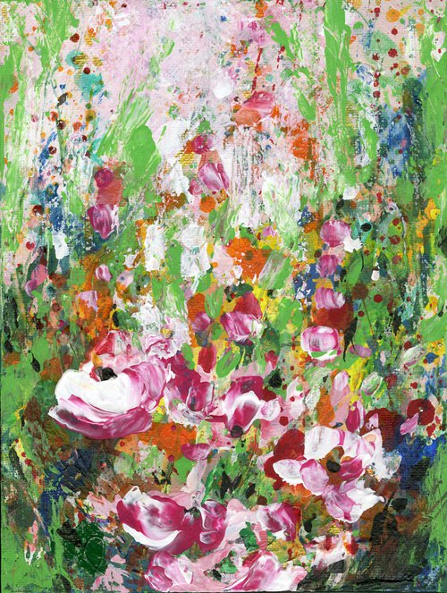 Garden Of Enchantment 5 - Floral Landscape Painting by Kathy Morton Stanion by Kathy Morton Stanion