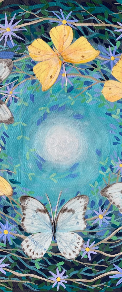 Butterflies and Daisies 2 by Yvonne B Webb