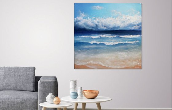 Waves original oil painting