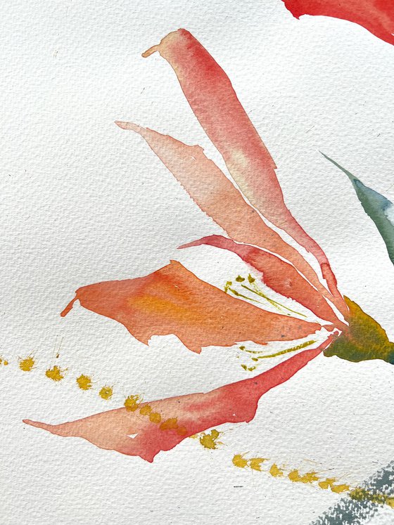 Comfort. Floral shades. A series of abstract original watercolors in pastel colors.