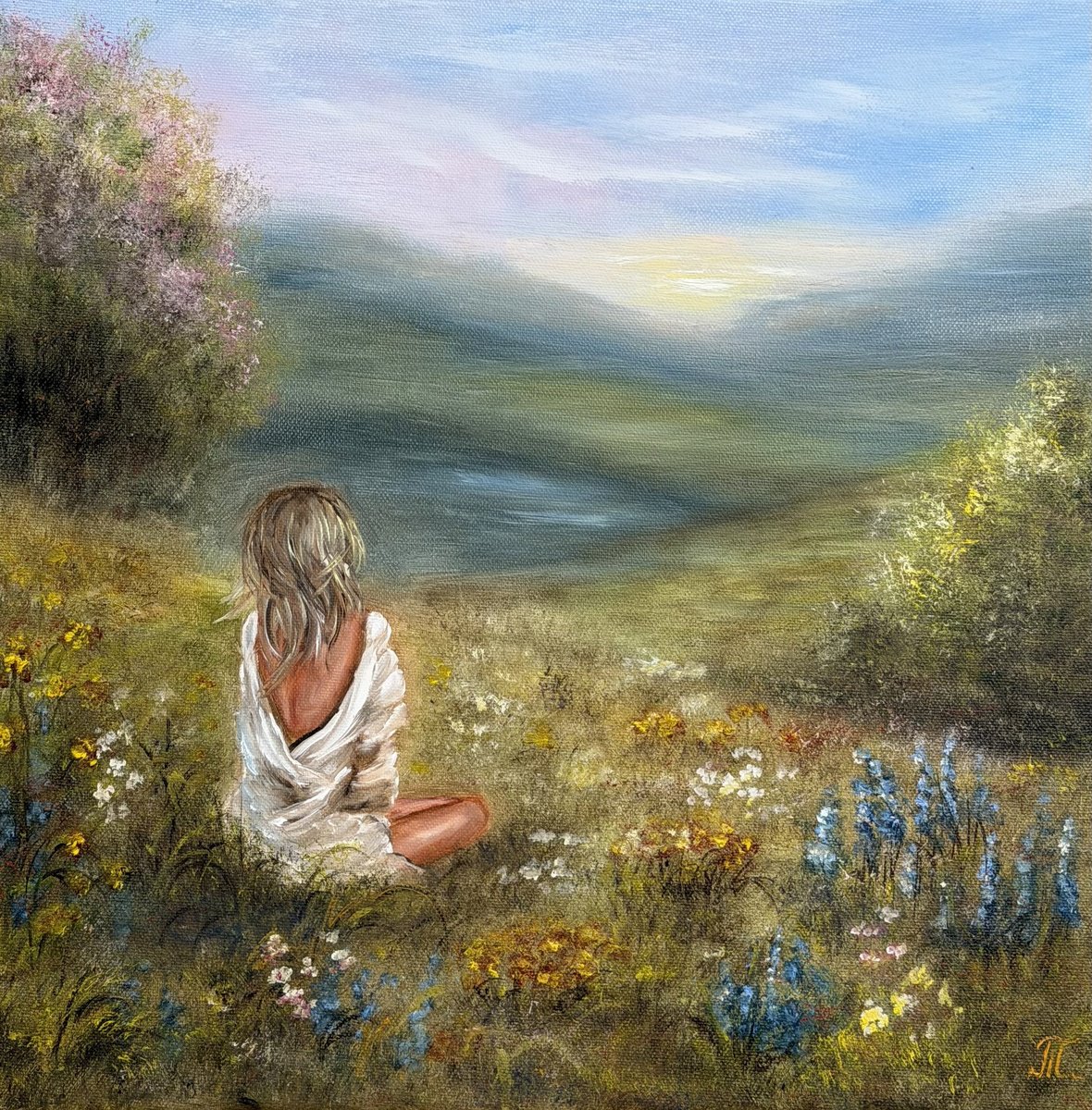 Where Silence Blooms By Tanja Frost, 16 X 16, Artwork For Sale On Artfinder