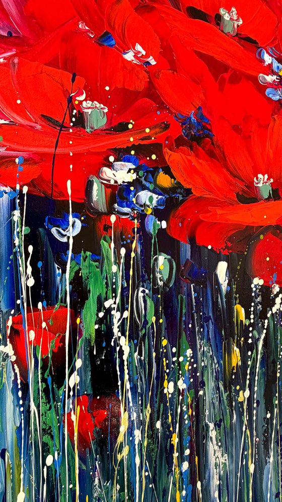 Where Poppies Dance in Rain