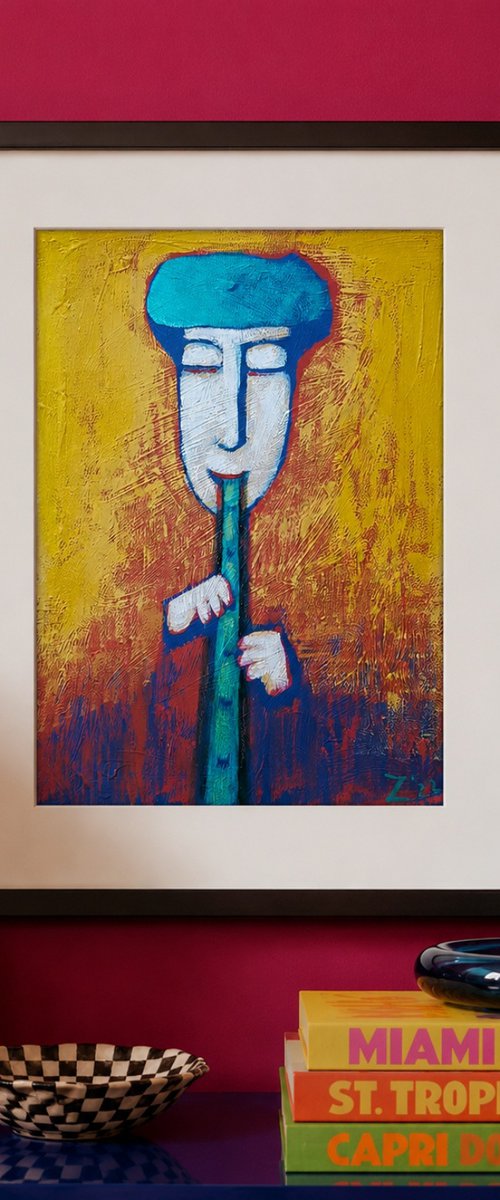 Geel Piper (24cm x 30cm x0.1cm) by Zhana Viel