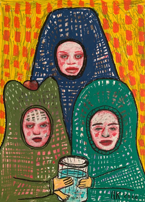 Three Muslim women by Pavel Kuragin