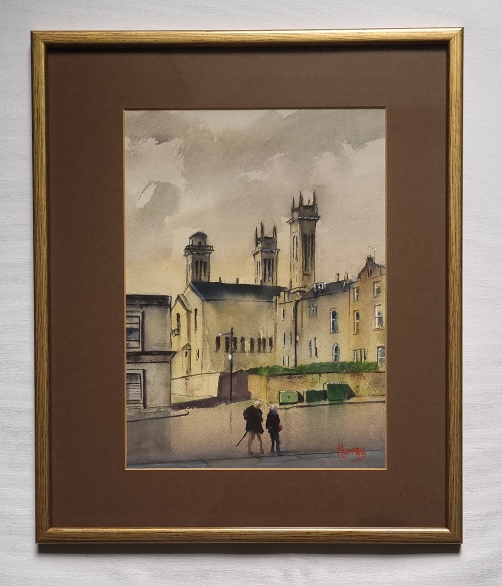 Cityscapes Watercolour By Stephen Murray, 13 X 16", Glasgow Trinity Towers, Original Artwork