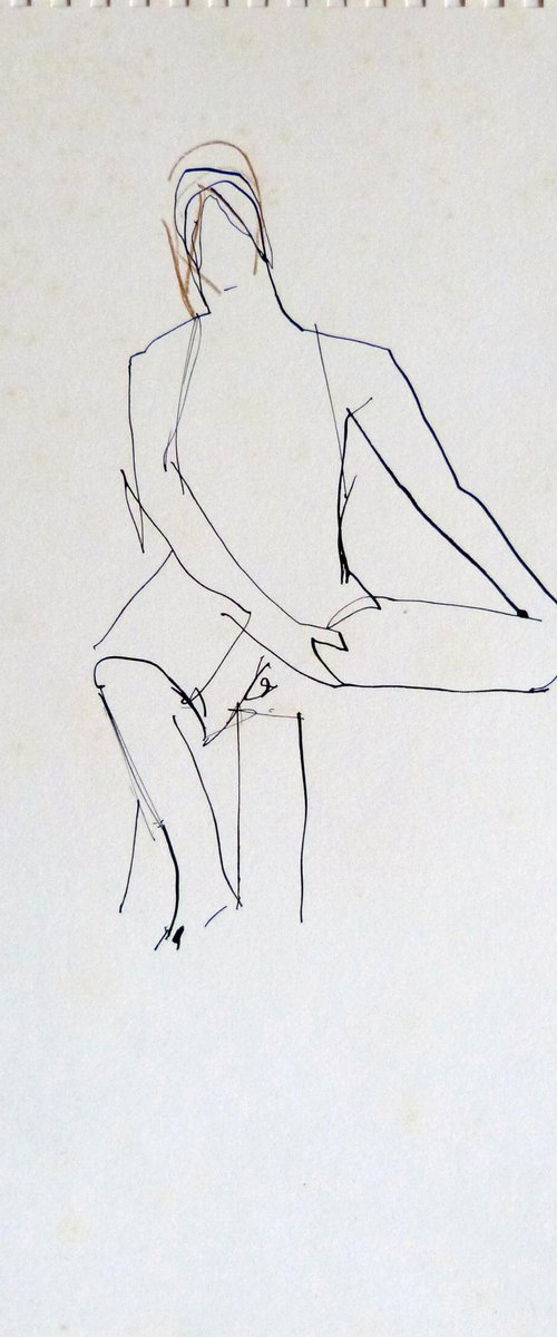 The Exercise, ink on paper 29x21 cm by Frederic Belaubre