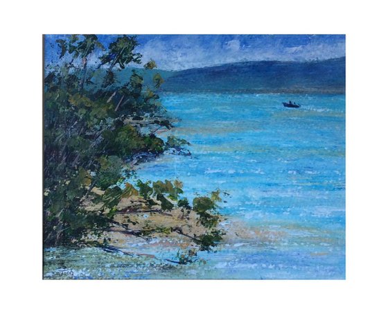 Lake illawarra sparkling Plein air