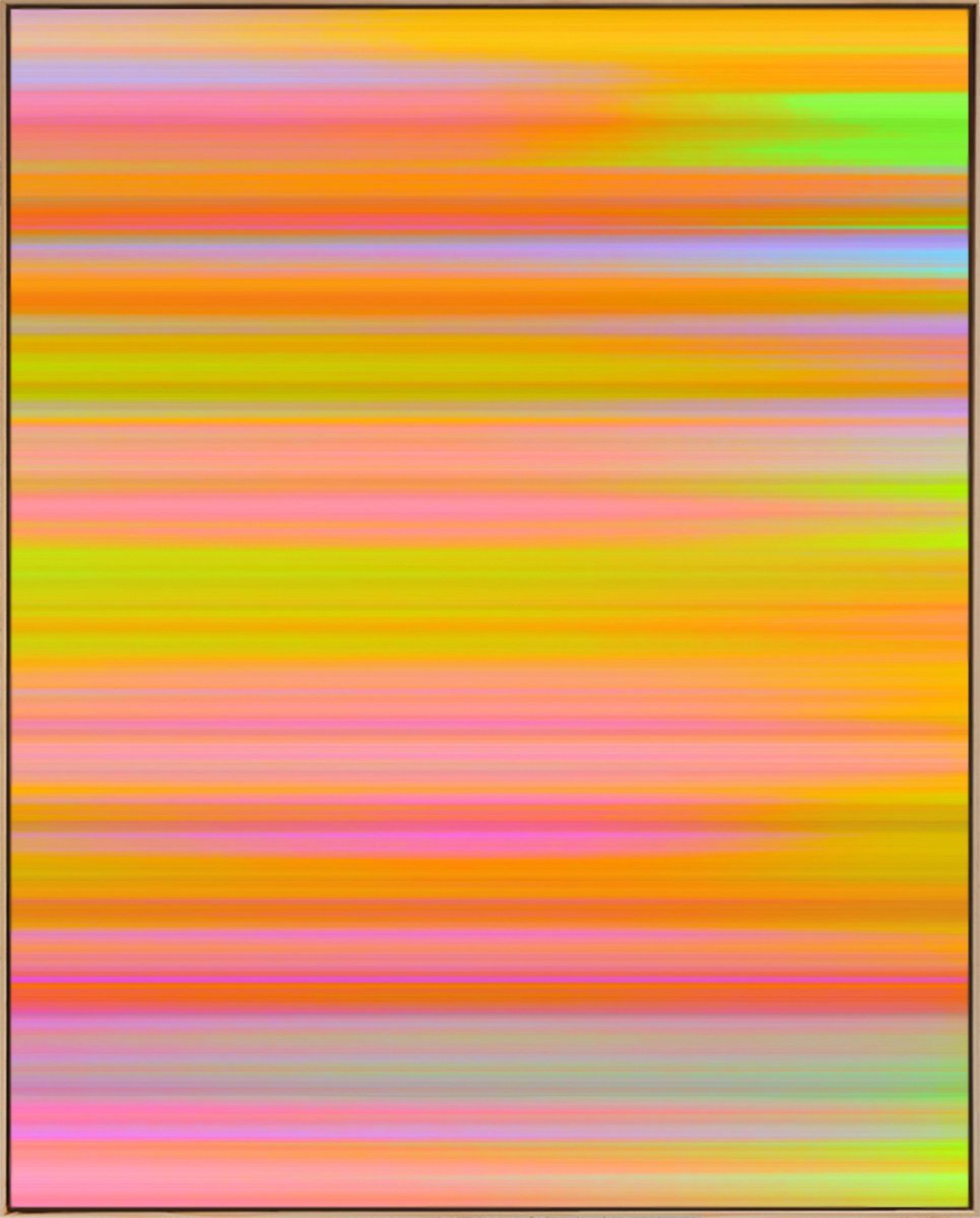 Abstract Landscape Acrylic Painting By Jonas Peres, 32 X 40, Happy Day, Iii, Original Artwork