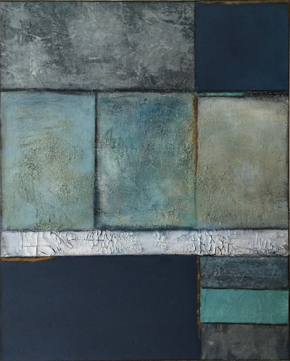 Abstract Acrylic Painting By Irene Gartner, 31 X 39, Tulum 6, Original Artwork