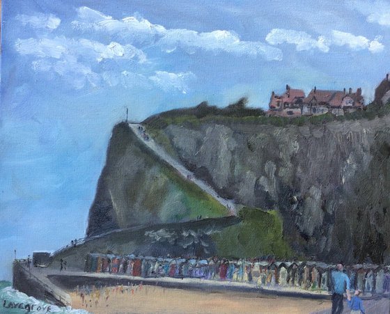 Cliffs on the east Kent coast, oil painting.