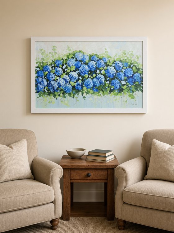 Blue Hydrangea Garden