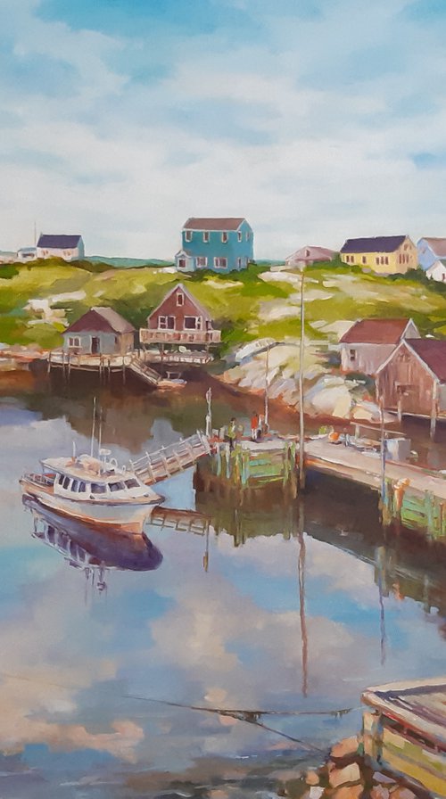 Fisherman's village (30x40x1.5'') by Alexander Koltakov