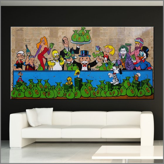 Last Supper Rewards 240cm x 120cm Last Supper Book Page Urban Pop Art