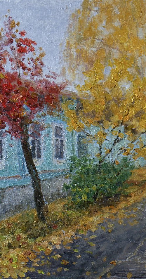 Autumn In Yelets - autumn landscape painting by Nikolay Dmitriev