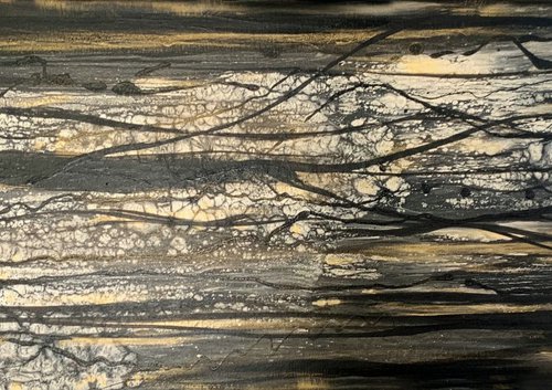 Liquid Gold Urban Abstract by Carol Wood