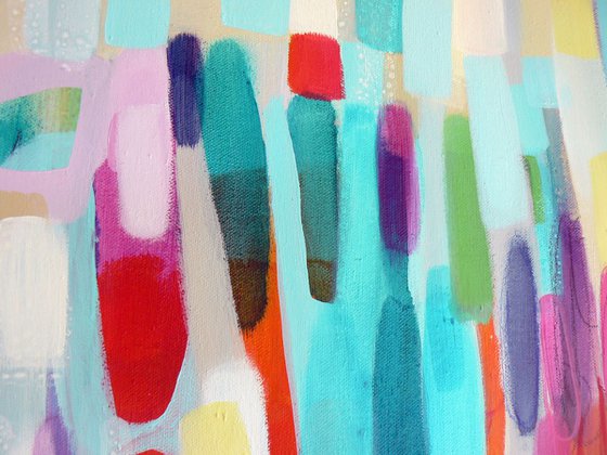 Don't worry, be happy (large colourful abstract painting with a lovely happy feeling)