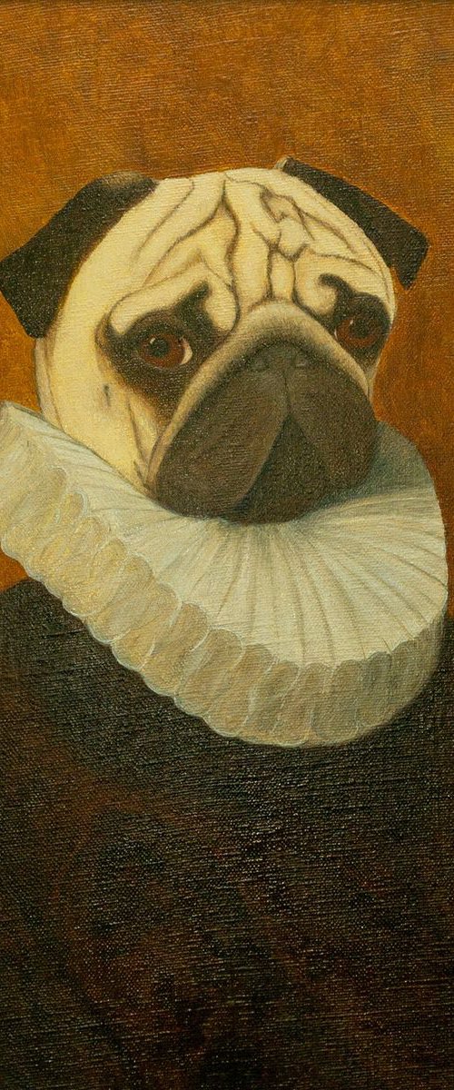 Pugbens - Mr. Biggles (inspired by Rubens) by Yuliia Ustymenko