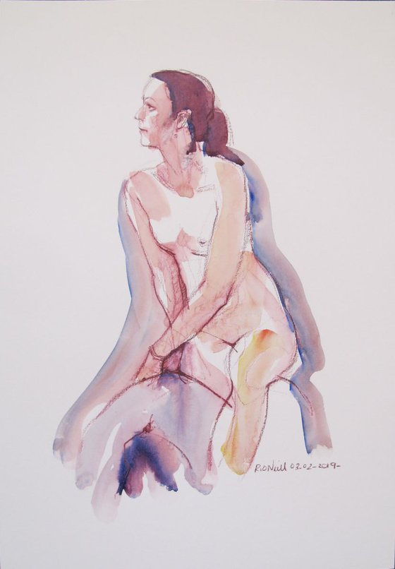 Seated female nude