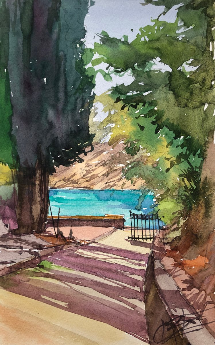 Way to the sea by OLGA BELOBORODOVA