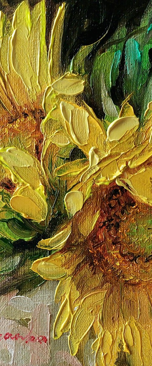Yellow flowers couple by Nataly Derevyanko