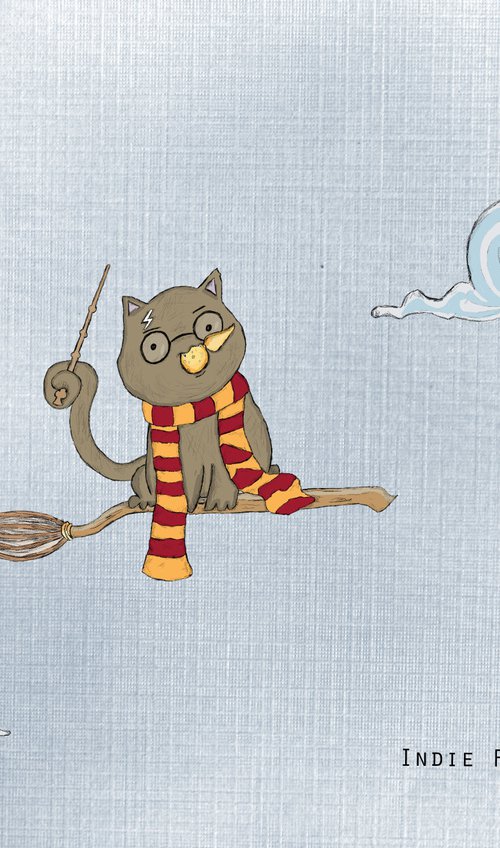 Harry Catter Quidditch by Indie Flynn-Mylchreest of MeriLine Art