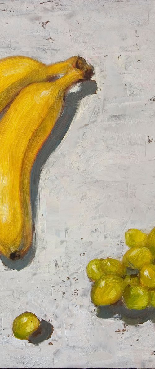 still life of banana and grapes by Olivier Payeur