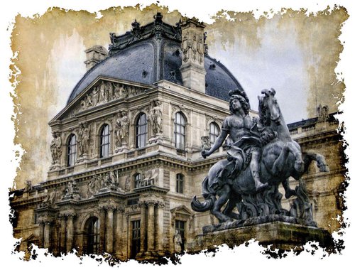 Louvre/XL large original artwork by Javier Diaz
