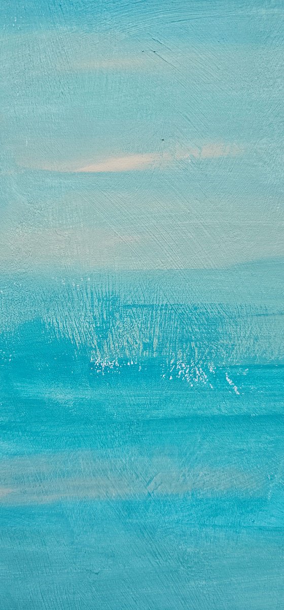 Quiet sunny seaside abstract water