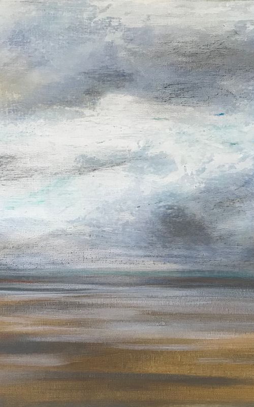 Brancaster beach by Amanda Lakin Art